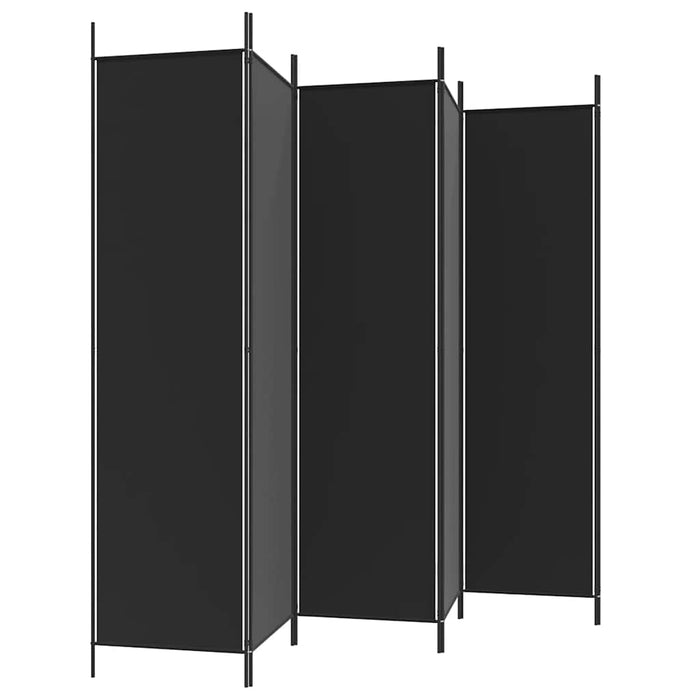 Paravan de cameră cu 6 panouri, negru, 300x200 cm, textil - WALTI WALTI