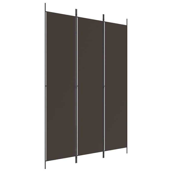 Paravan de cameră cu 3 panouri, maro, 150x220 cm, textil WALTI