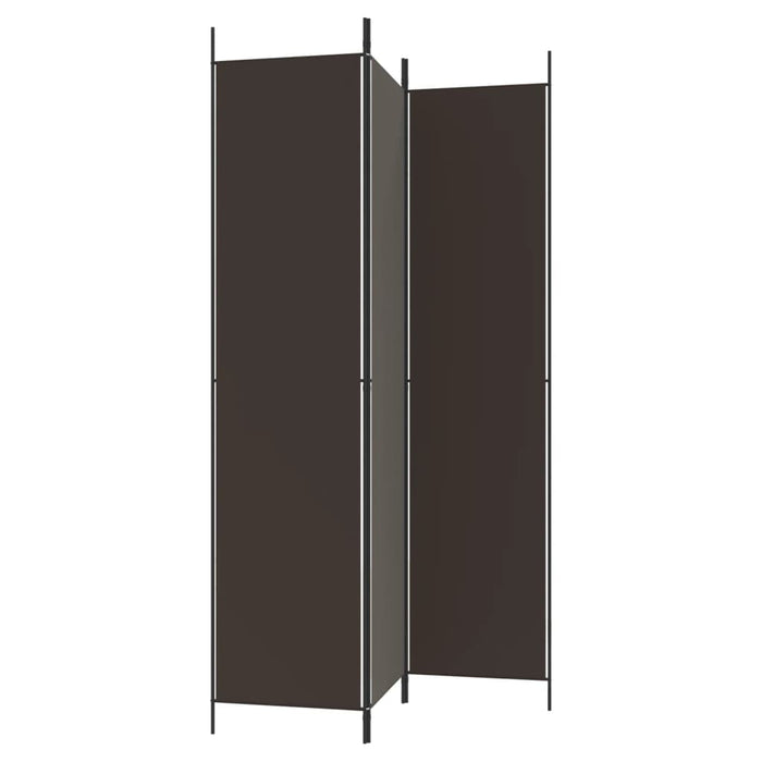 Paravan de cameră cu 3 panouri, maro, 150x220 cm, textil WALTI