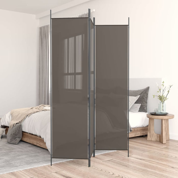 Paravan de cameră cu 3 panouri, antracit, 150x220 cm, textil - WALTI WALTI