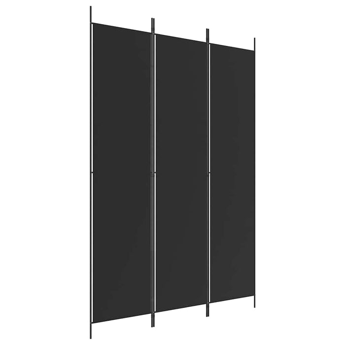 Paravan de cameră cu 3 panouri, negru, 150x220 cm, textil - WALTI WALTI