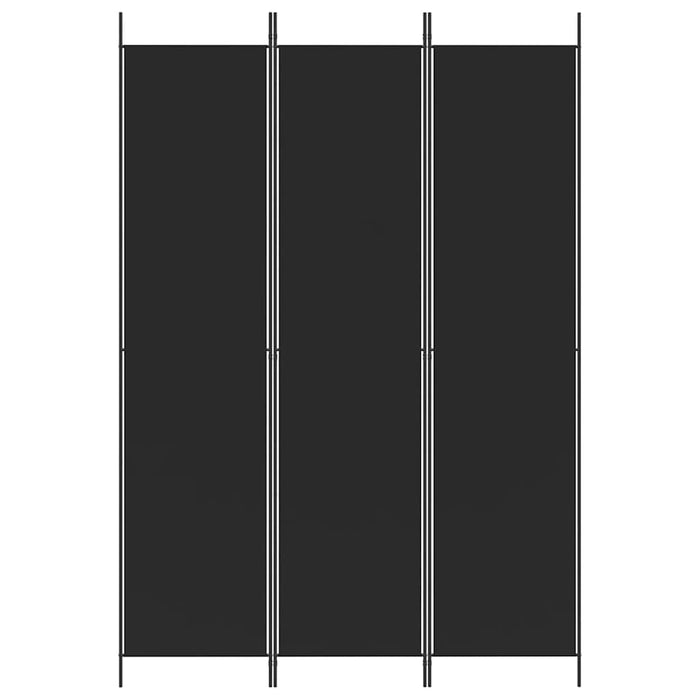 Paravan de cameră cu 3 panouri, negru, 150x220 cm, textil - WALTI WALTI