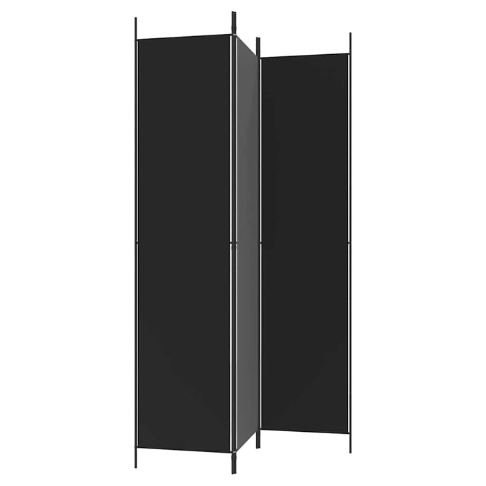 Paravan de cameră cu 3 panouri, negru, 150x220 cm, textil - WALTI WALTI