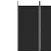 Paravan de cameră cu 3 panouri, negru, 150x220 cm, textil - WALTI WALTI