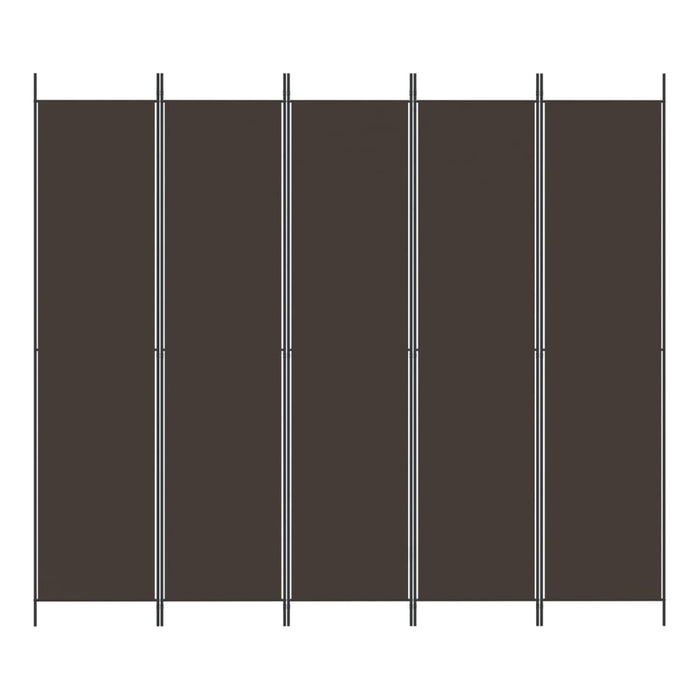 Paravan de cameră cu 5 panouri maro 250x220 cm material textil - WALTI WALTI