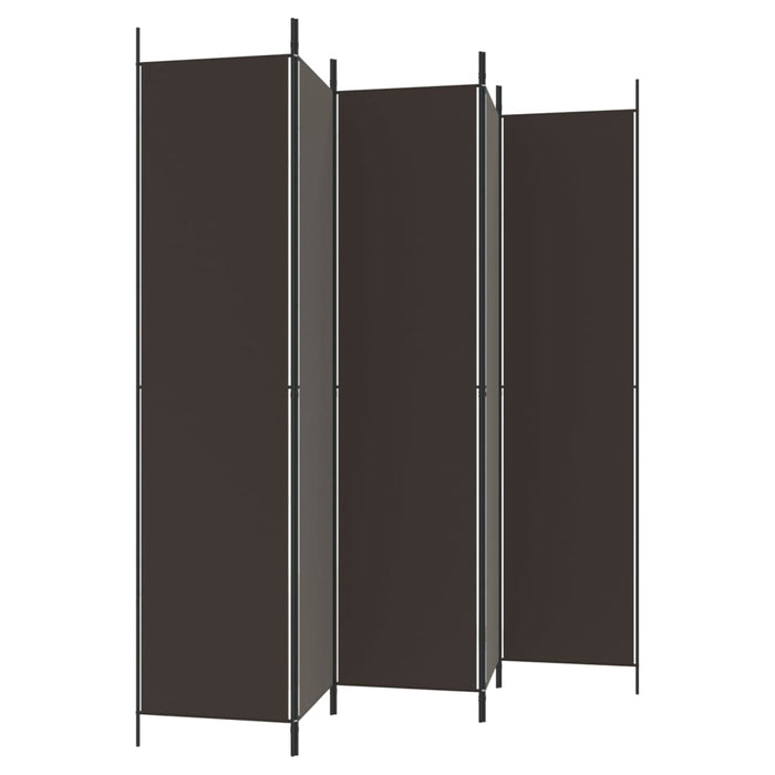 Paravan de cameră cu 5 panouri maro 250x220 cm material textil - WALTI WALTI