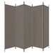 Paravan de cameră cu 5 panouri, antracit, 250 x 220 cm, textil - WALTI WALTI