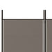 Paravan de cameră cu 5 panouri, antracit, 250 x 220 cm, textil - WALTI WALTI