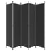 Paravan de cameră cu 5 panouri, negru, 250x220 cm, textil - WALTI WALTI