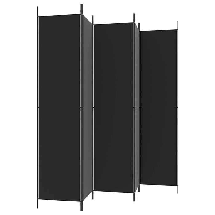 Paravan de cameră cu 5 panouri, negru, 250x220 cm, textil - WALTI WALTI