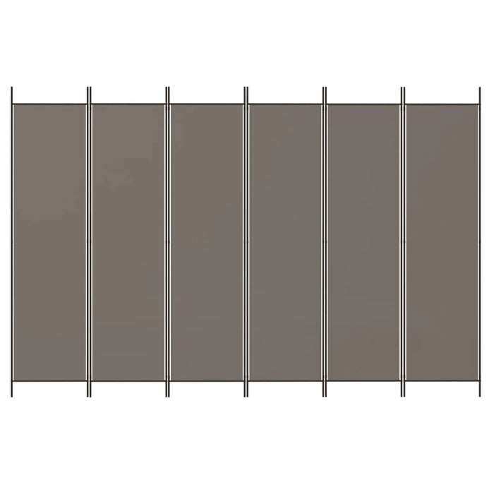 Paravan de cameră cu 6 panouri, antracit, 300x220 cm, textil - WALTI WALTI