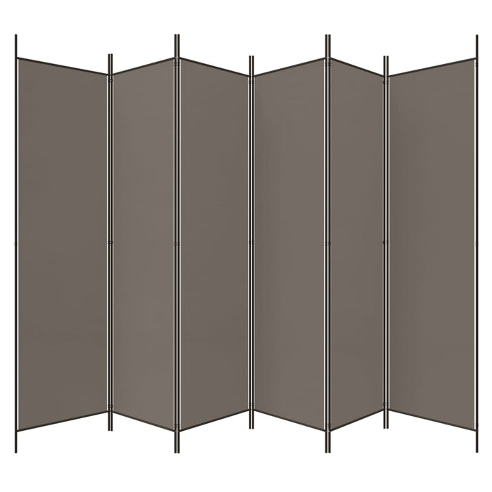 Paravan de cameră cu 6 panouri, antracit, 300x220 cm, textil - WALTI WALTI