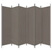 Paravan de cameră cu 6 panouri, antracit, 300x220 cm, textil - WALTI WALTI