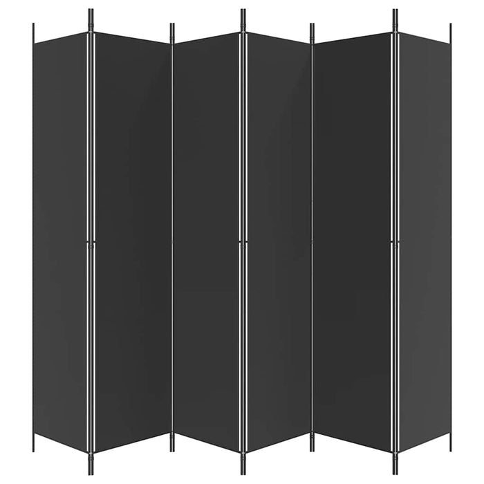 Paravan de cameră cu 6 panouri, negru, 300x220 cm, textil - WALTI WALTI