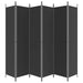 Paravan de cameră cu 6 panouri, negru, 300x220 cm, textil - WALTI WALTI