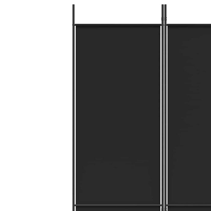 Paravan de cameră cu 6 panouri, negru, 300x220 cm, textil - WALTI WALTI