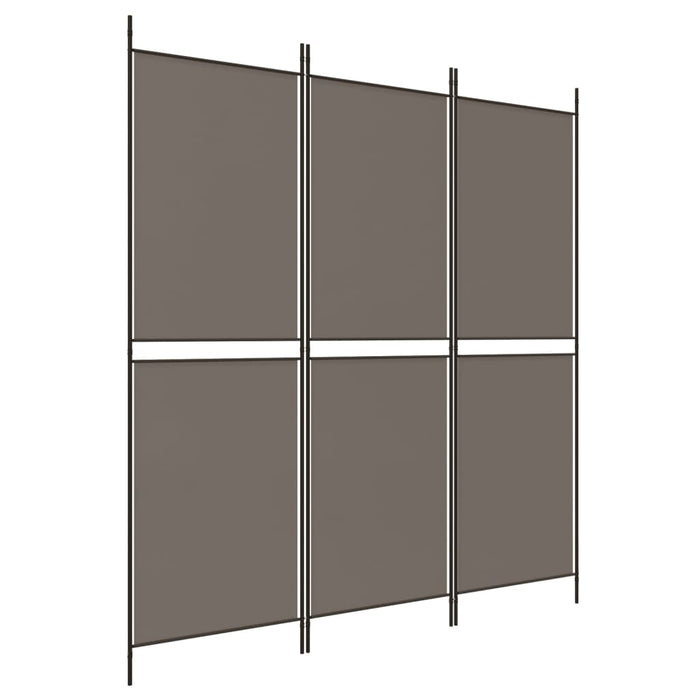 Paravan de cameră cu 3 panouri, antracit, 150 x 180 cm, textil - WALTI WALTI