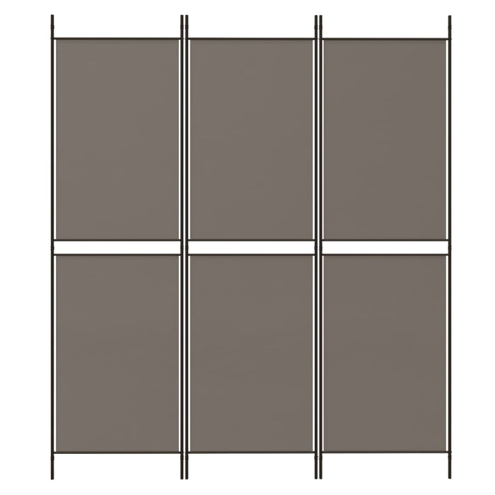 Paravan de cameră cu 3 panouri, antracit, 150 x 180 cm, textil - WALTI WALTI