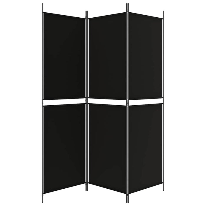 Paravan de cameră cu 3 panouri, negru, 150 x 180 cm, textil - WALTI WALTI