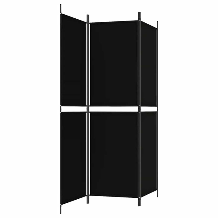 Paravan de cameră cu 3 panouri, negru, 150 x 180 cm, textil - WALTI WALTI