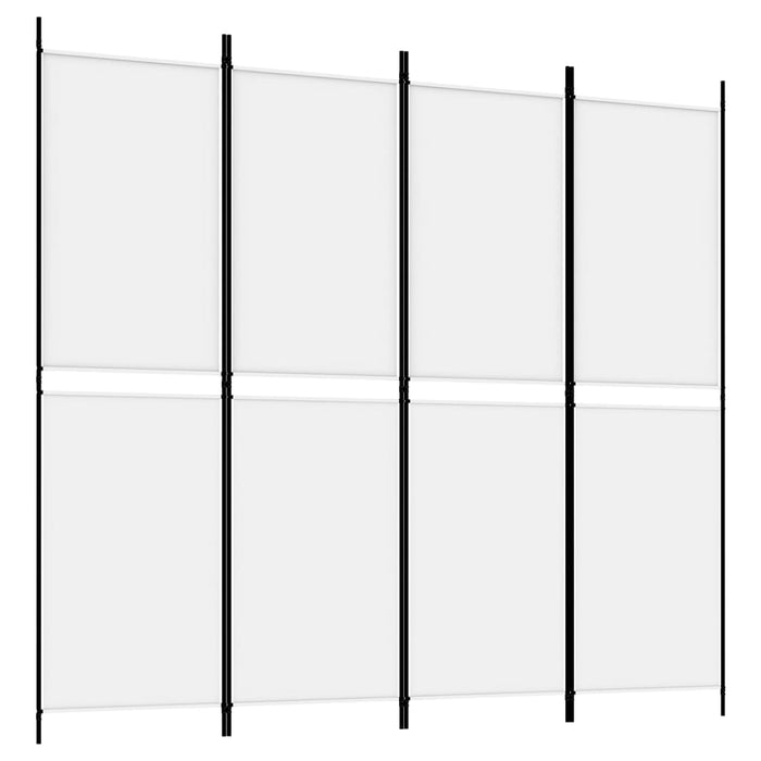 Paravan de cameră cu 4 panouri, alb, 200x180 cm, textil - WALTI WALTI
