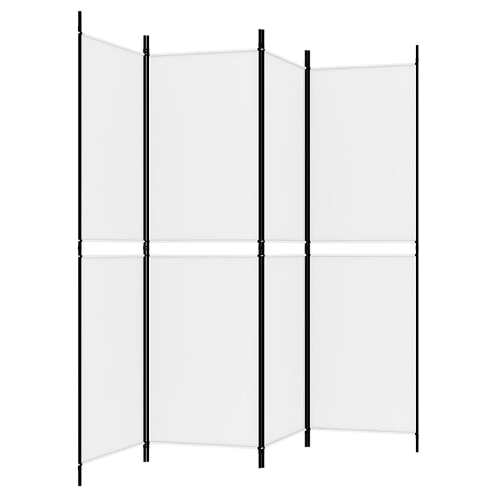 Paravan de cameră cu 4 panouri, alb, 200x180 cm, textil - WALTI WALTI