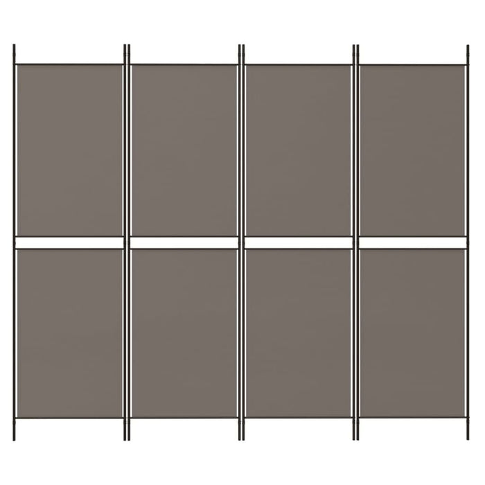 Paravan de cameră cu 4 panouri, antracit, 200 x 180 cm, textil - WALTI WALTI