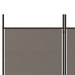 Paravan de cameră cu 4 panouri, antracit, 200 x 180 cm, textil - WALTI WALTI