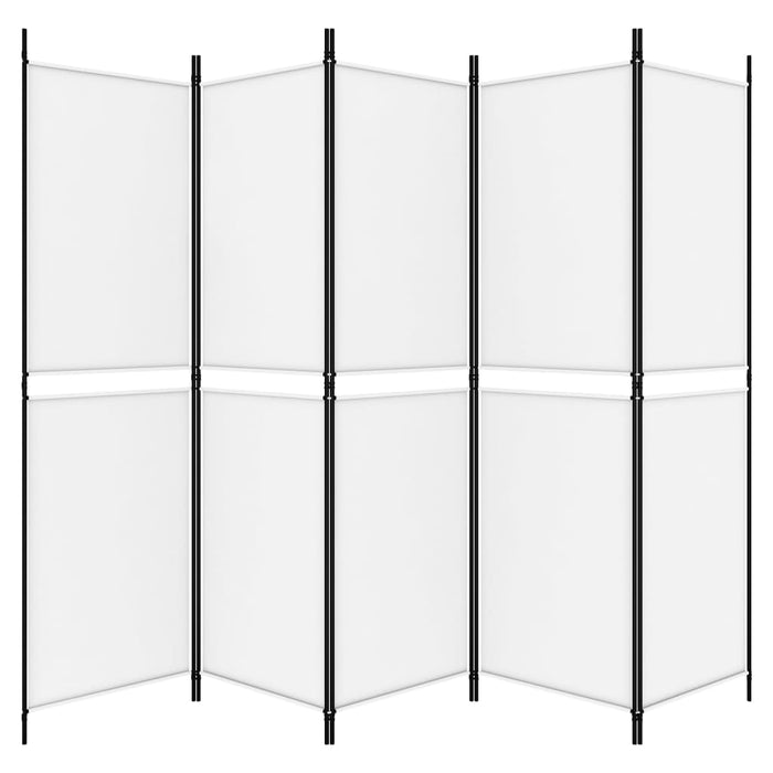 Paravan de cameră cu 5 panouri, Alb, 250 x 180 cm, textil - WALTI WALTI