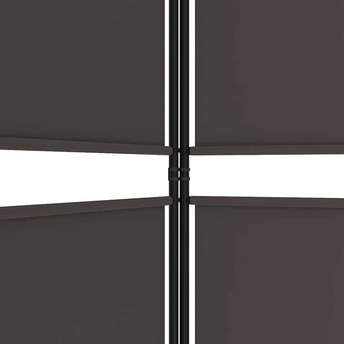 Paravan de cameră cu 5 panouri, maro, 250 x 180 cm, textil WALTI