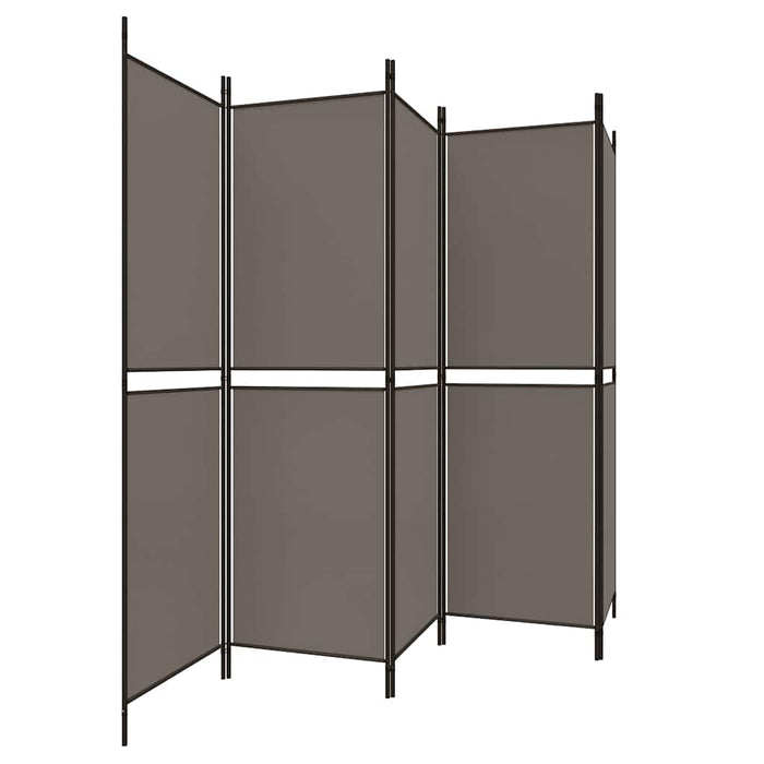 Paravan de cameră cu 5 panouri, antracit, 250 x 180 cm, textil - WALTI WALTI