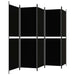 Paravan de cameră cu 5 panouri, negru, 250 x 180 cm, textil - WALTI WALTI