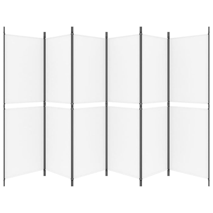 Paravan cameră cu 6 panouri, alb, 300 x 180 cm, textil - WALTI WALTI