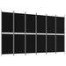 Paravan de cameră cu 6 panouri, negru, 300 x 180 cm, textil - WALTI WALTI