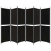 Paravan de cameră cu 6 panouri, negru, 300 x 180 cm, textil - WALTI WALTI