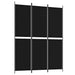 Paravan de cameră cu 3 panouri, negru, 150x200 cm, textil - WALTI WALTI