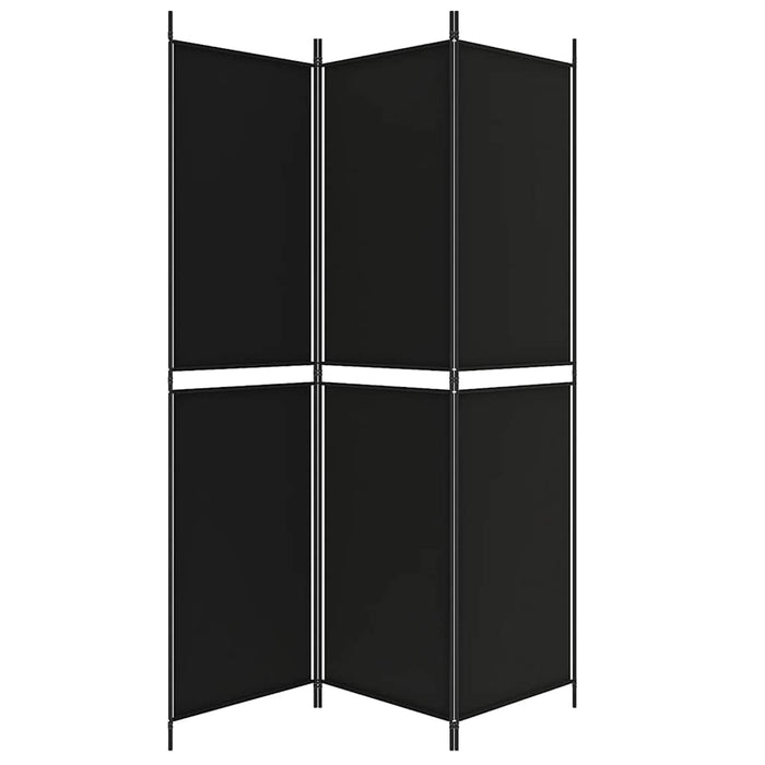 Paravan de cameră cu 3 panouri, negru, 150x200 cm, textil - WALTI WALTI