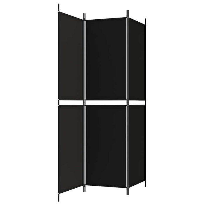 Paravan de cameră cu 3 panouri, negru, 150x200 cm, textil - WALTI WALTI