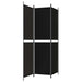 Paravan de cameră cu 3 panouri, negru, 150x200 cm, textil - WALTI WALTI