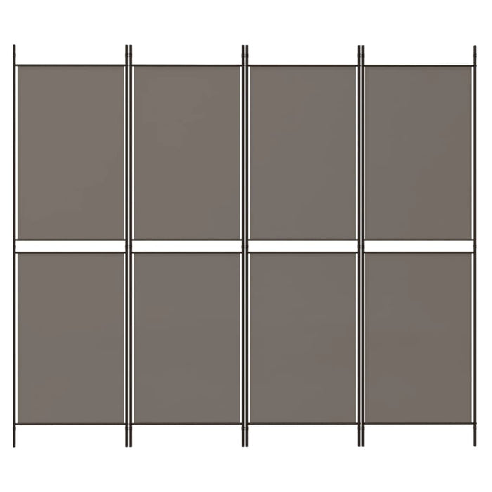 Paravan de cameră cu 4 panouri, antracit, 200x200 cm, textil - WALTI WALTI
