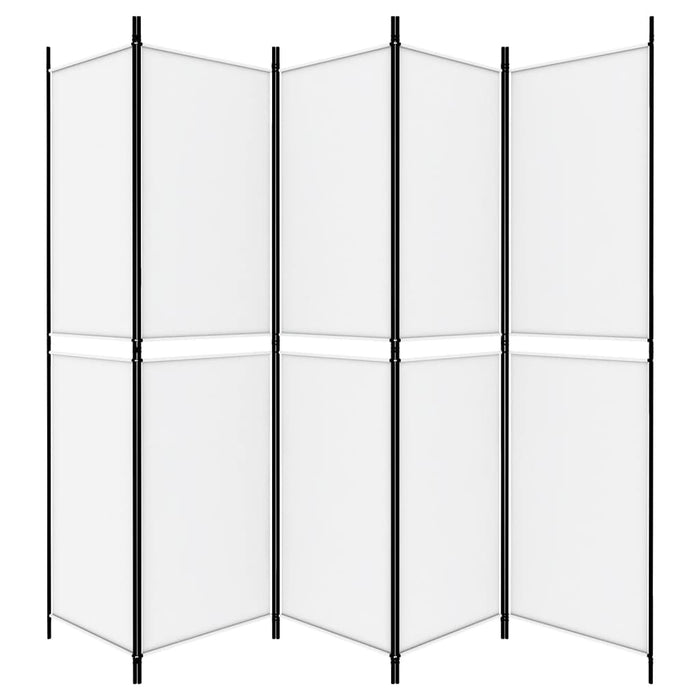 Paravan de cameră cu 5 panouri, alb, 250x200 cm, textil - WALTI WALTI