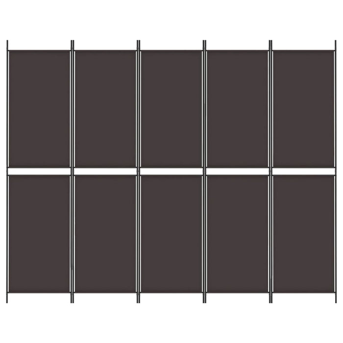 Paravan de cameră cu 5 panouri maro 250x200 cm material textil - WALTI WALTI