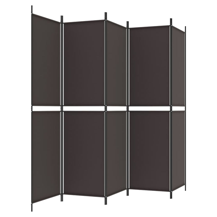Paravan de cameră cu 5 panouri maro 250x200 cm material textil - WALTI WALTI