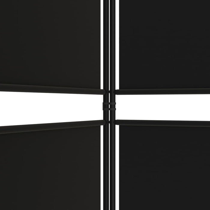 Paravan de cameră cu 5 panouri, negru, 250x200 cm, textil - WALTI WALTI