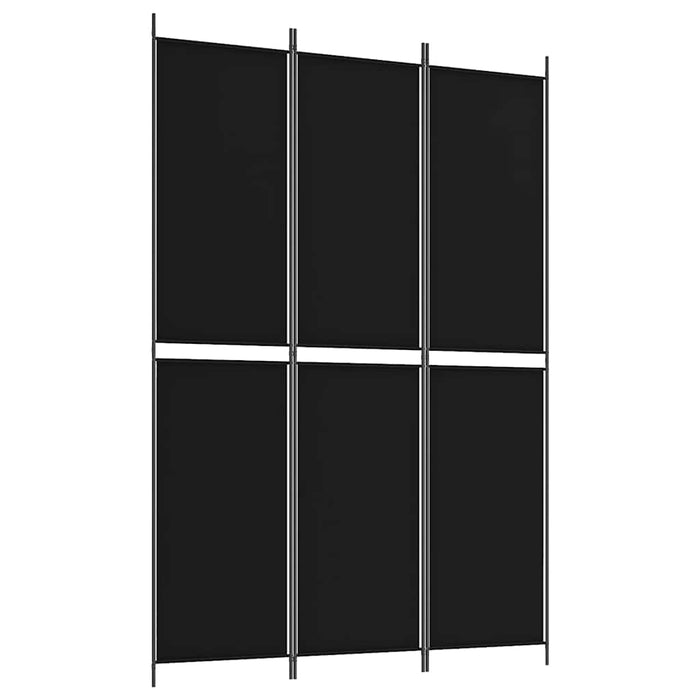 Paravan de cameră cu 3 panouri, negru, 150x220 cm, textil - WALTI WALTI