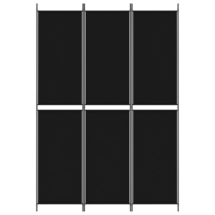 Paravan de cameră cu 3 panouri, negru, 150x220 cm, textil - WALTI WALTI