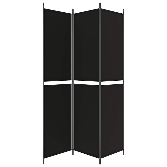 Paravan de cameră cu 3 panouri, negru, 150x220 cm, textil - WALTI WALTI