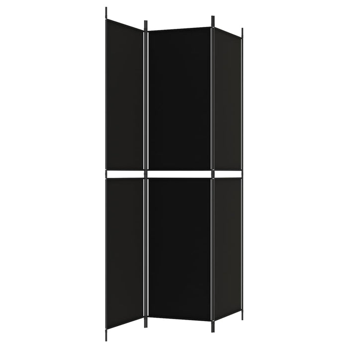 Paravan de cameră cu 3 panouri, negru, 150x220 cm, textil - WALTI WALTI