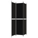 Paravan de cameră cu 3 panouri, negru, 150x220 cm, textil - WALTI WALTI