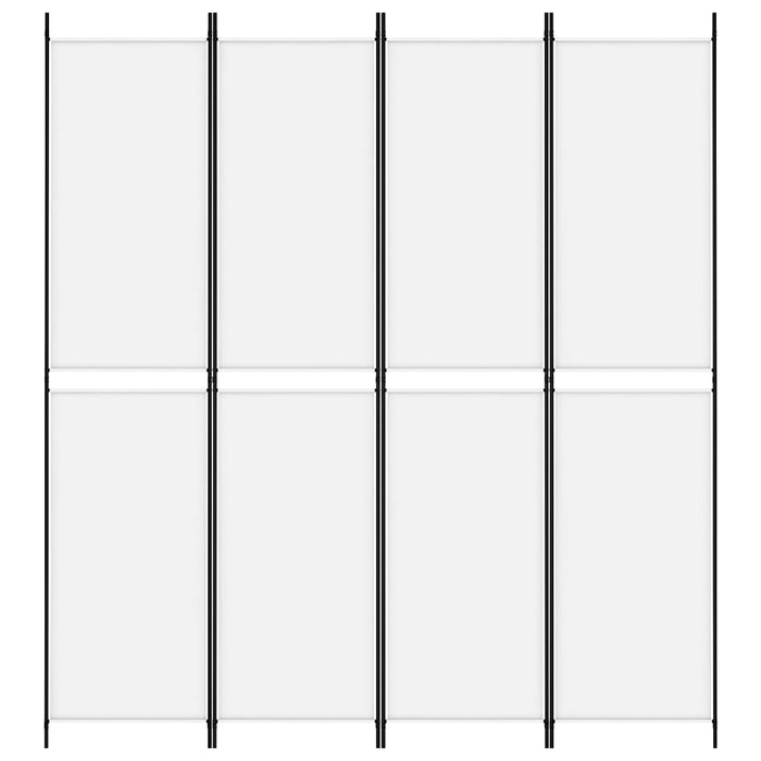 Paravan de cameră cu 4 panouri, alb, 200x220 cm, textil - WALTI WALTI
